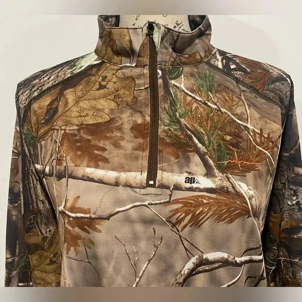 Habit Realtree Camo Jacket 1/4 Zip Pullover Long Sleeve Men’s Size Large